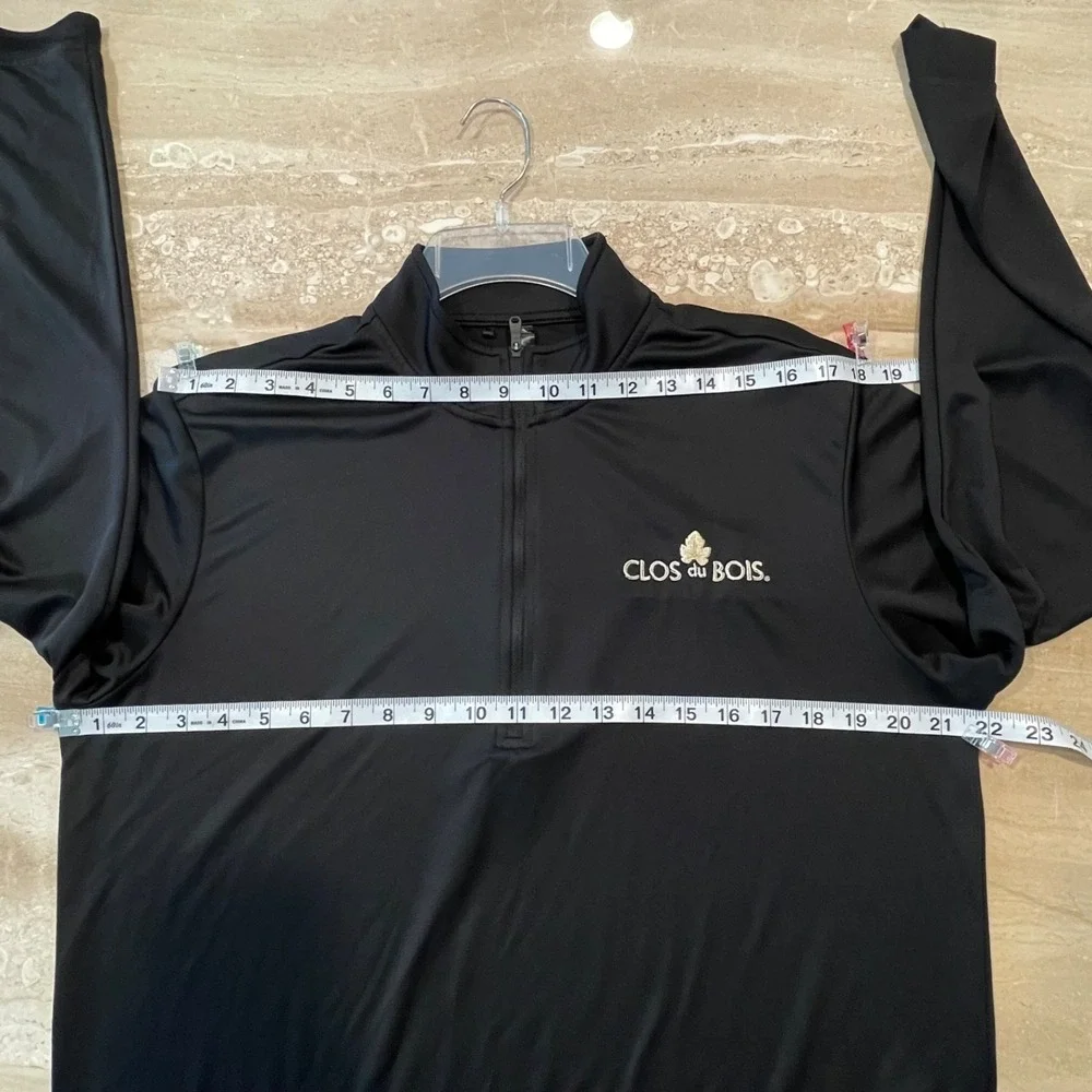 ADIDAS GOLF Womens LS 1/4 Zip Polo Shirt‎ Top Black M Tennis Pickleball Athletic